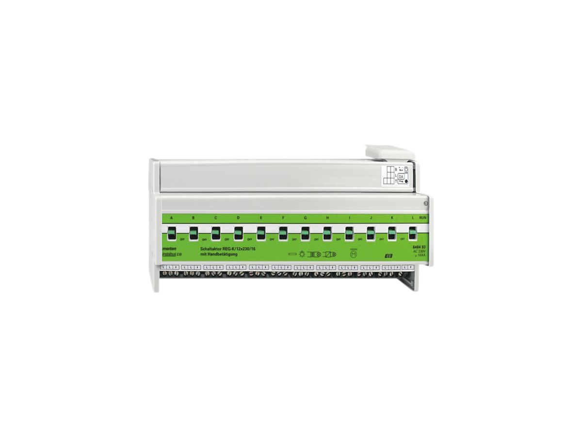 REG-KNX-Schaltaktor 12×230V 16A