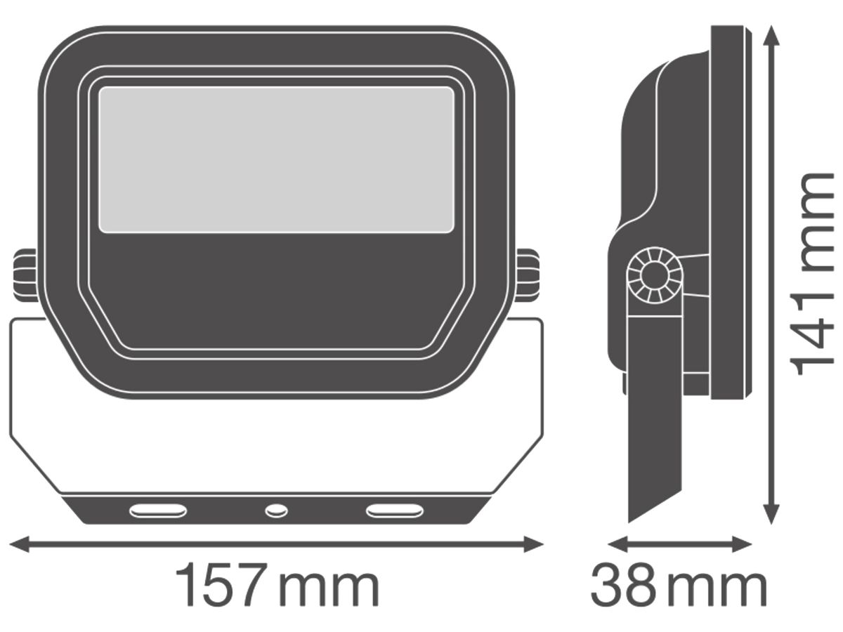 LED-Strahler LEDVANCE FLOODLIGHT20 17W 2200lm 830 IP66 100° 157×38 sz