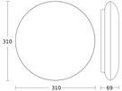 LED-Deckenleuchte Steinel DL Vario Quattro PRO 14W 1430lm 830 PIR IP54 weiss