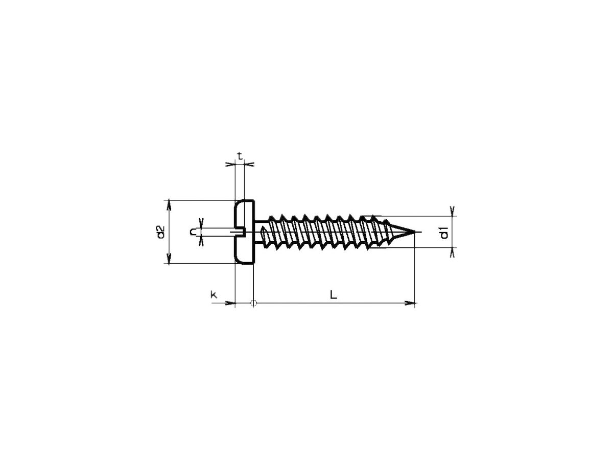 FK-Blechschraube 2.9×22mm verz.DIN 7971 C4