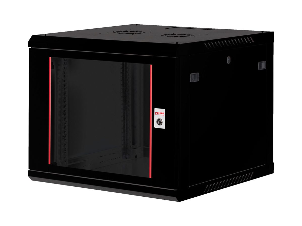 Wandgehäuse 19" ROLINE Basic Plus 600×512×600mm 9HE 1×Tür Stahl schwarz