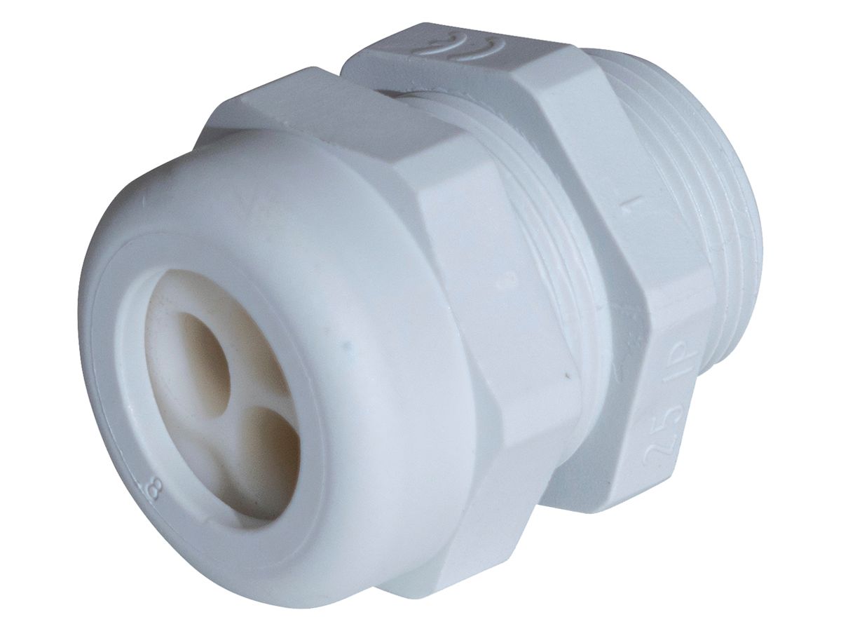 Kabelverschraubung WADI Multi, M16 für 3 Kabel Ø2…3mm 8mm PA IP68 lichtgrau