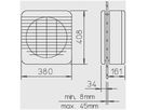 Fenster-/Wandventilator XPELAIR GX-12 Ø324mm reversierbar hellgrau