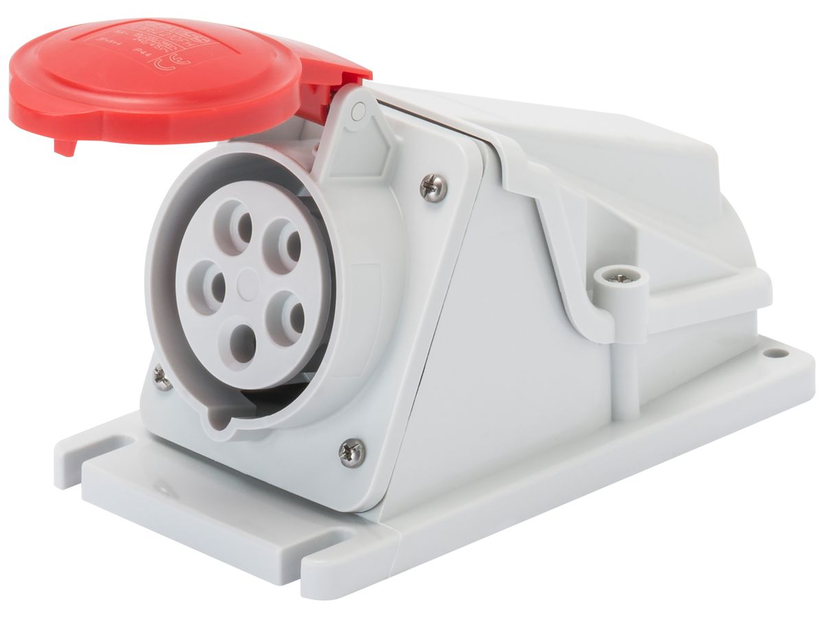 AP-Steckdose CEE Gewiss 309 HP 5P 32A 400V rt 6h IP44 Schraube 170×105mm