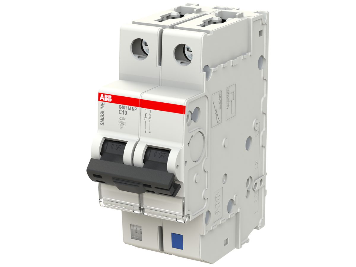 Leitungsschutzschalter SMISSLINE TP S 2×10A C 10kA NP