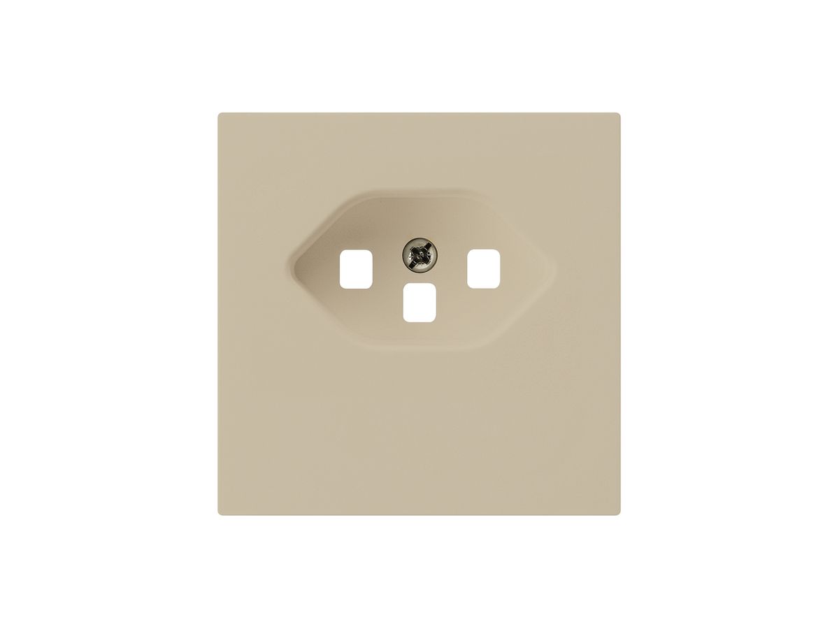 Frontplatte kallysto T23 beige 60×60mm für Steckdose Schraubklemme