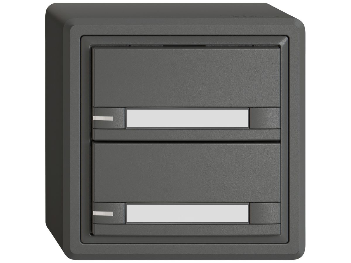 AP-KNX-Taster RGB EDIZIO.liv SNAPFIX® Temperaturfüh.RGB-LED Pap.2×T 2-Tbed.dgu