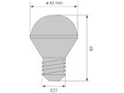 LED-Lampe E27 230VAC Ø45×65mm, grün