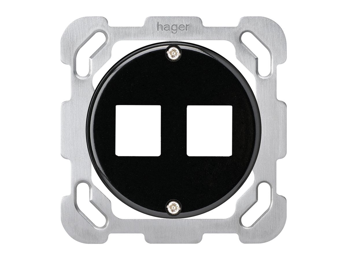 UP-Montageset HMS basico B für 2 Module schwarz