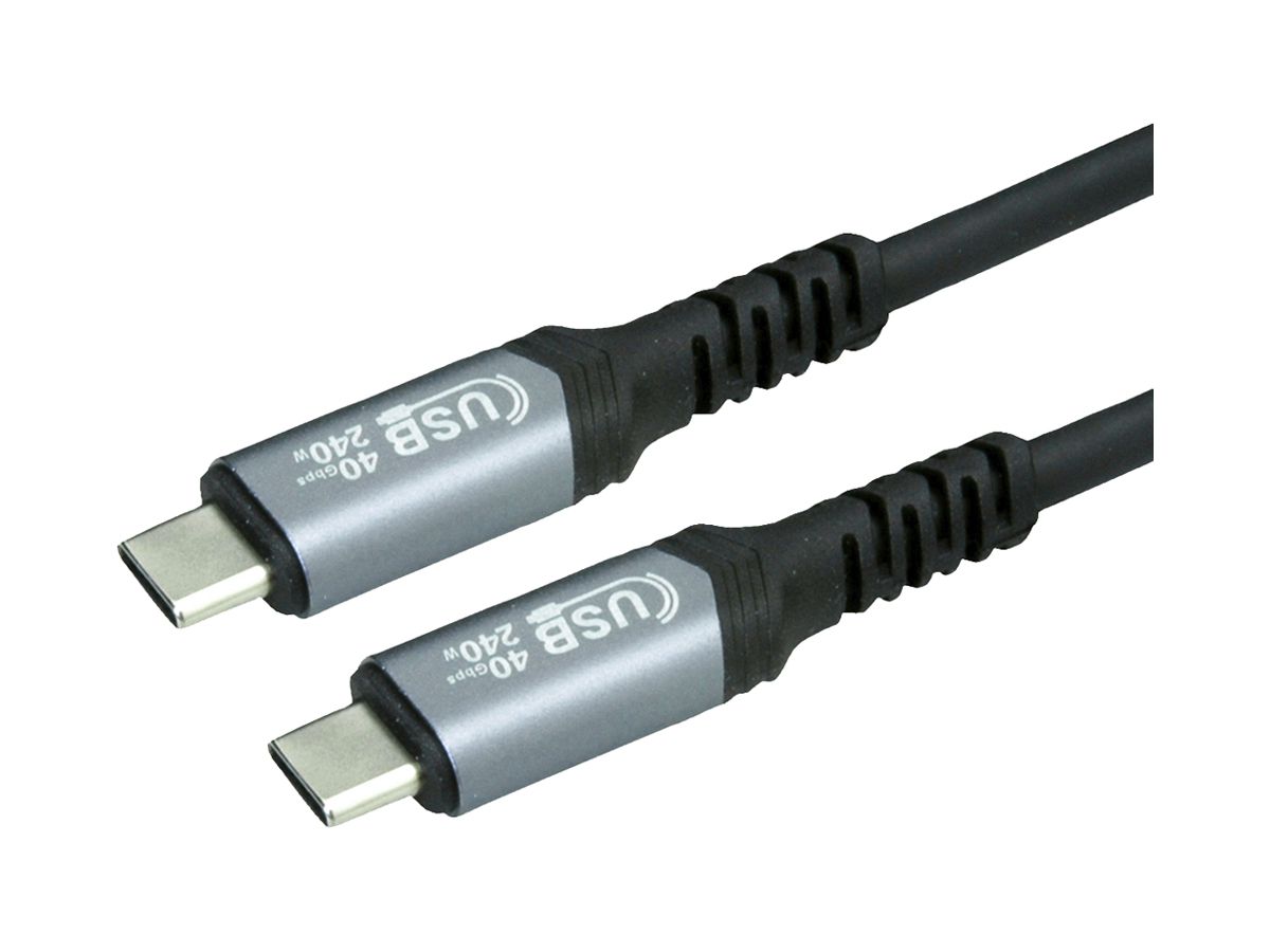 USB-Kabel VALUE USB-C/USB-C (USB 4.1 Gen3x2) 40Gbit/s 240W schwarz 1m