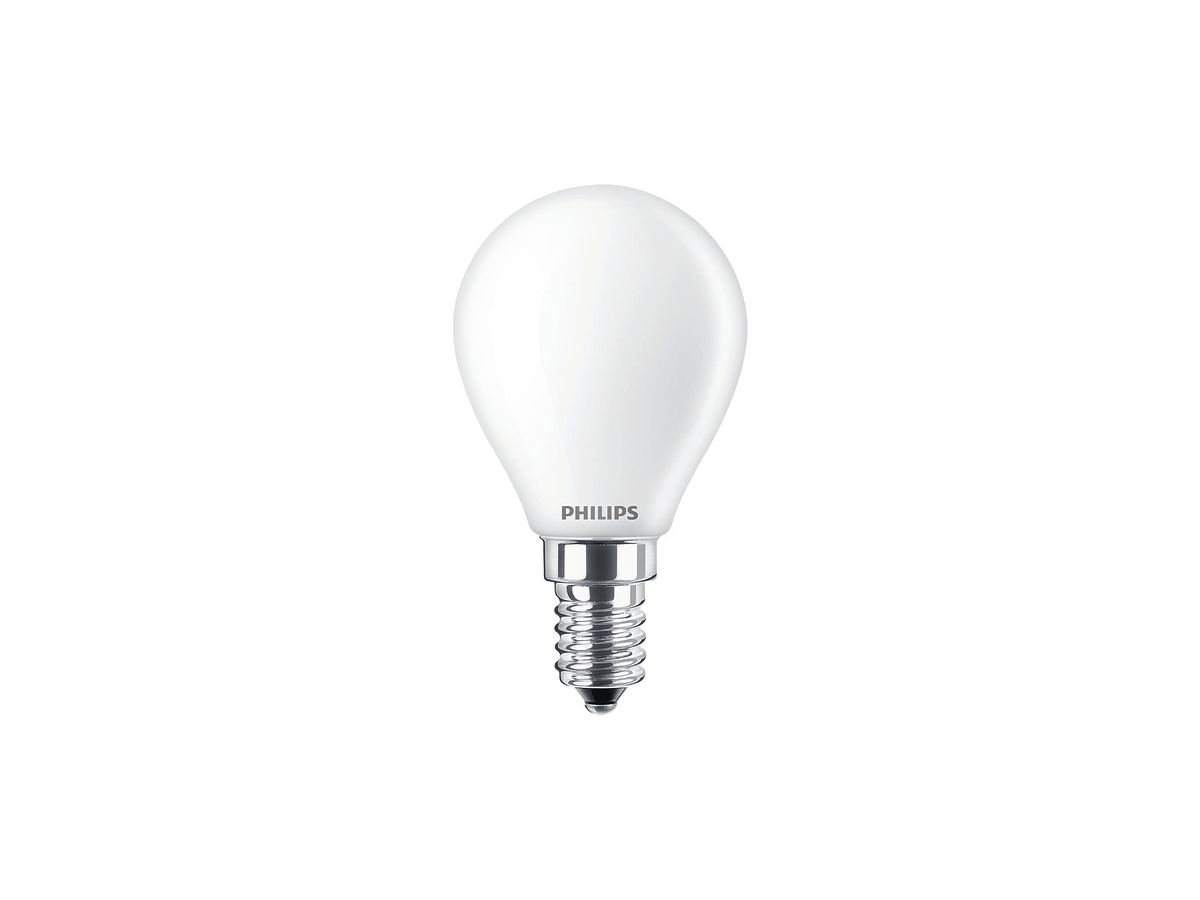 LED-Lampe CorePro LEDluster E14 P45 6.5…60W 827 806lm, opal