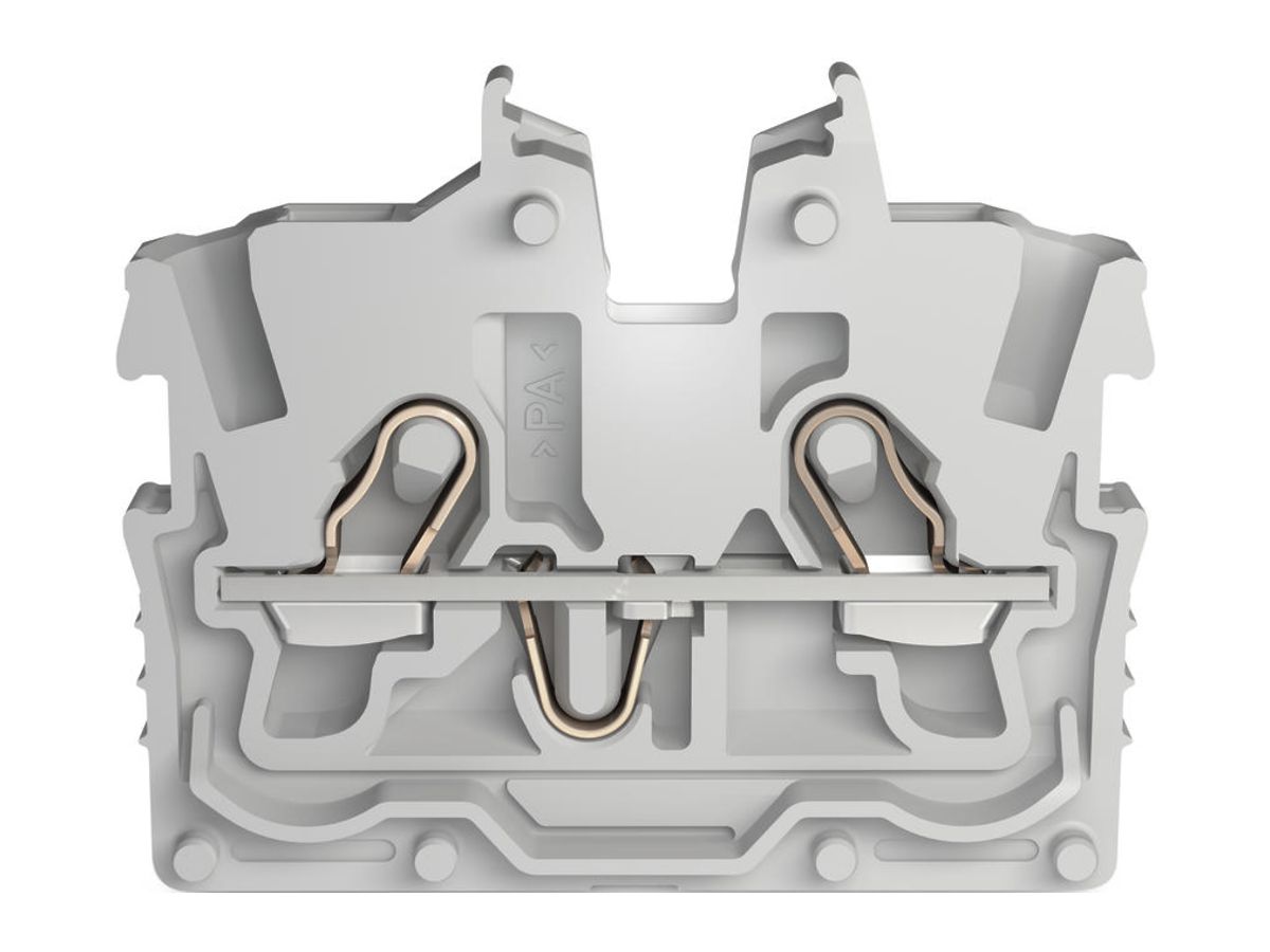 Durchgangsklemme WAGO TOPJOB-S 2050 1mm² 2L 13.5A 500V ohne Rastfuss grau