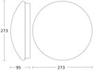 LED-Decken-/Wandleuchte Steinel RS 16 HF 9.5W 840lm 3000K IP44 Glas