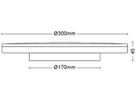 LED-Deckenleuchte Philips Ozziet 18W 1800lm 2700K DIM schwarz