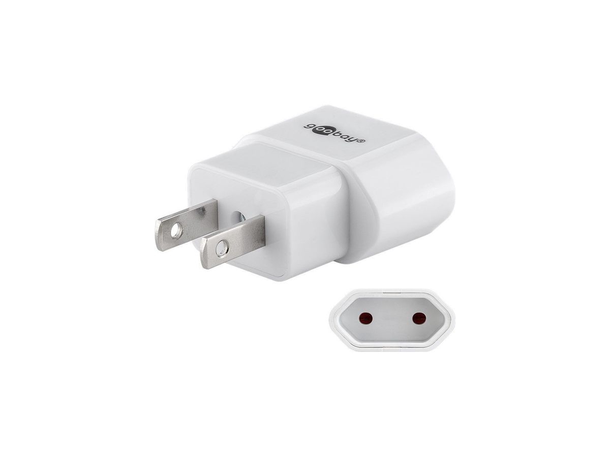 Reiseadapter Max Hauri US/JP/CEE7/16 2L 250V 16A weiss