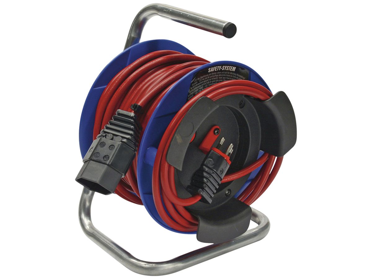 Kabelrolle Kompakt 180 Ø180mm 1×T13 15m H05VV-F 3×1mm² rt