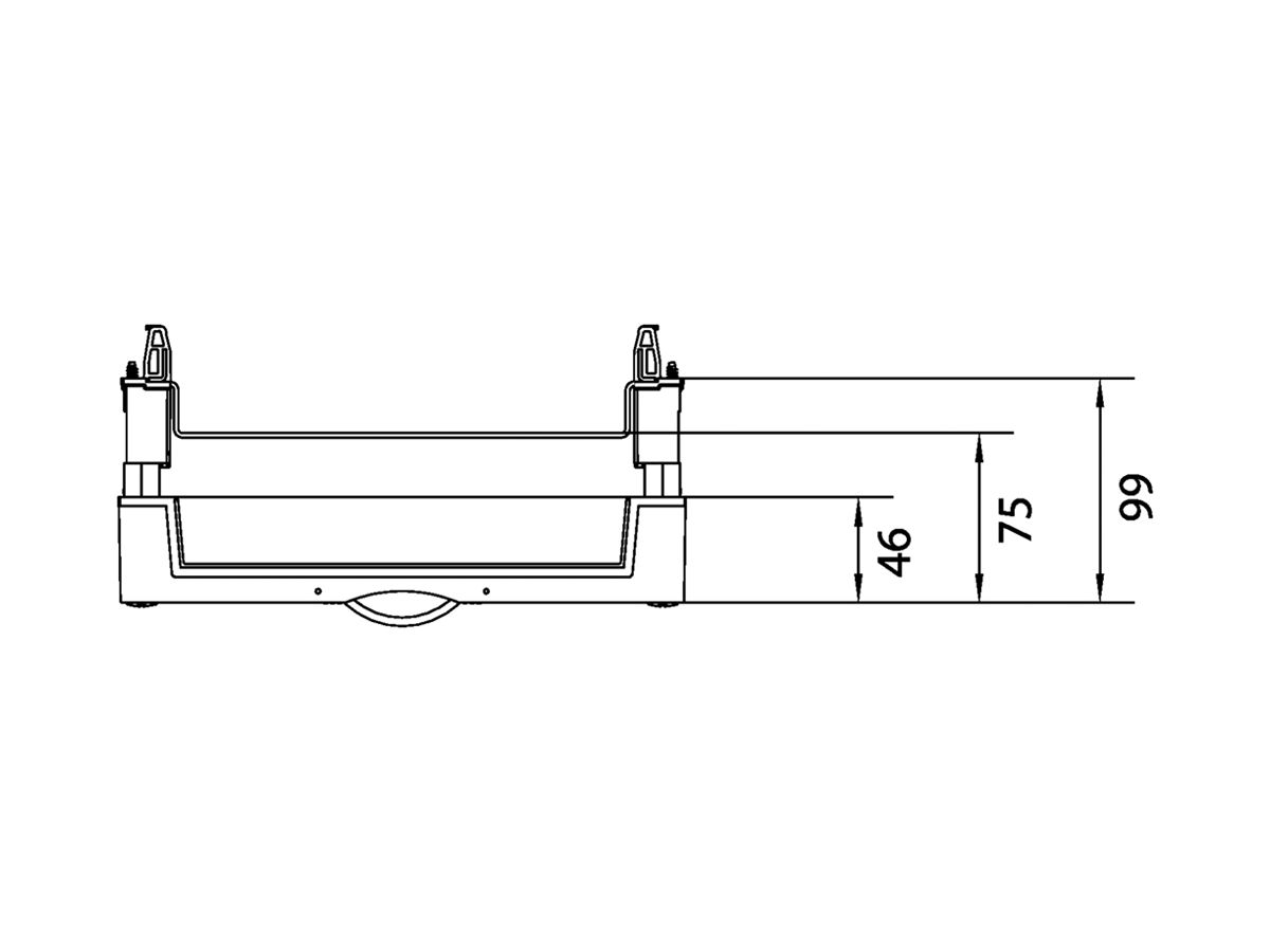 Baustein Hager univers N 450×250mm für Leistungsschalter H3+P250