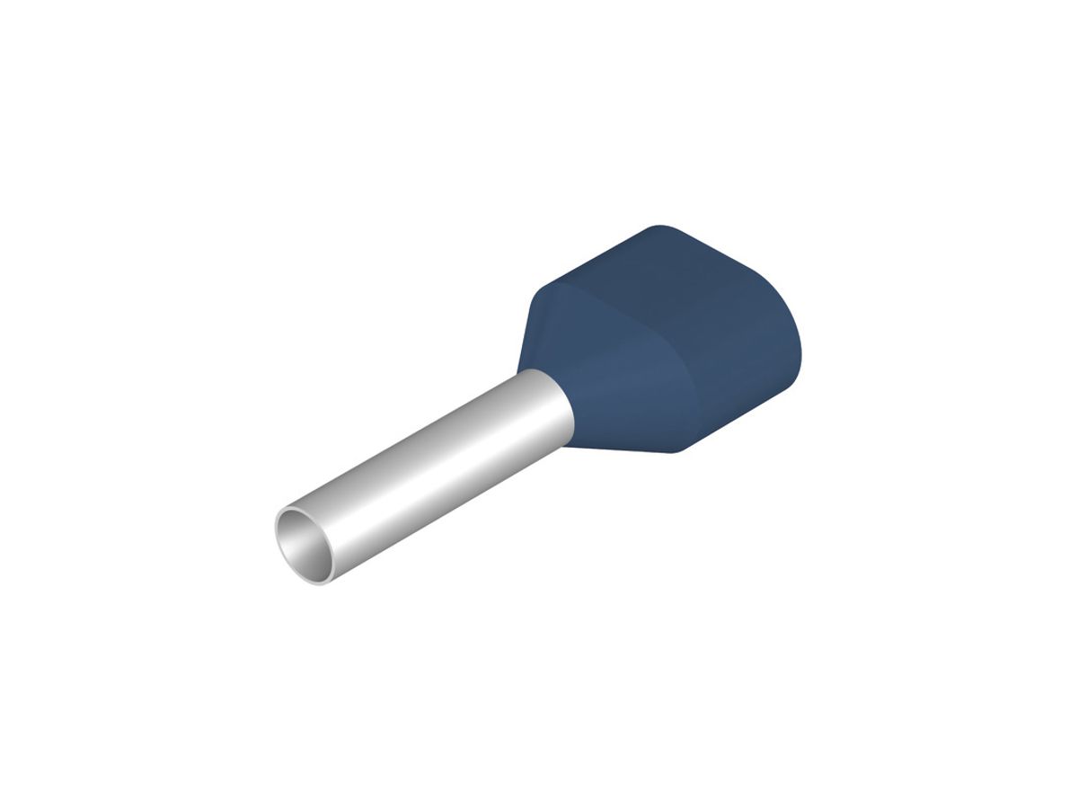 Zwillings-Aderendhülse Weidmüller H isoliert 2×2.5mm² 12mm blau DIN lose