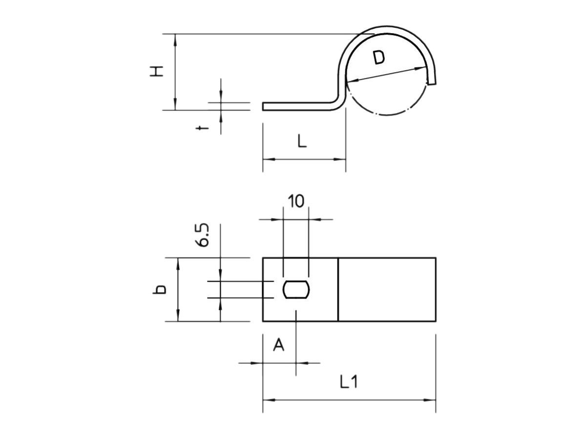 Bride Bettermann 1-lappig 16mm tauchfeuerverzinkt