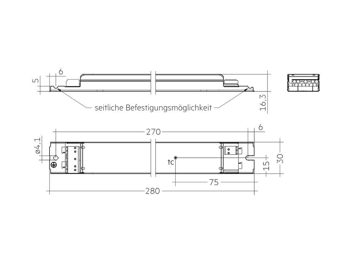 LED-Konverter Tridonic LC 34.5…60W 150…550mA DALI DSI DIM