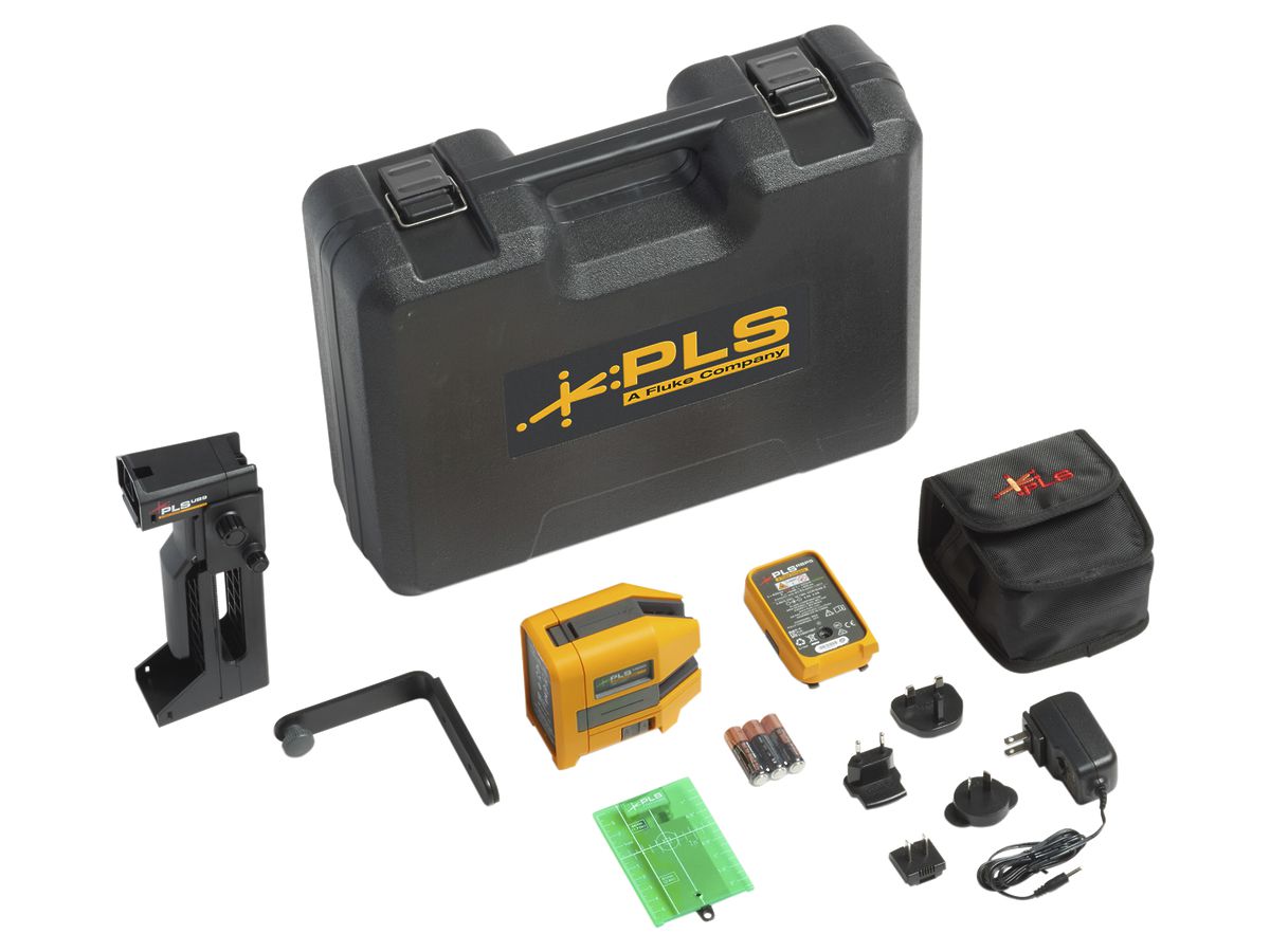 Kreuzlinien-Lasernivelliergerät Fluke-PLS 180G RBP KIT 15m ≥3h grün 525nm