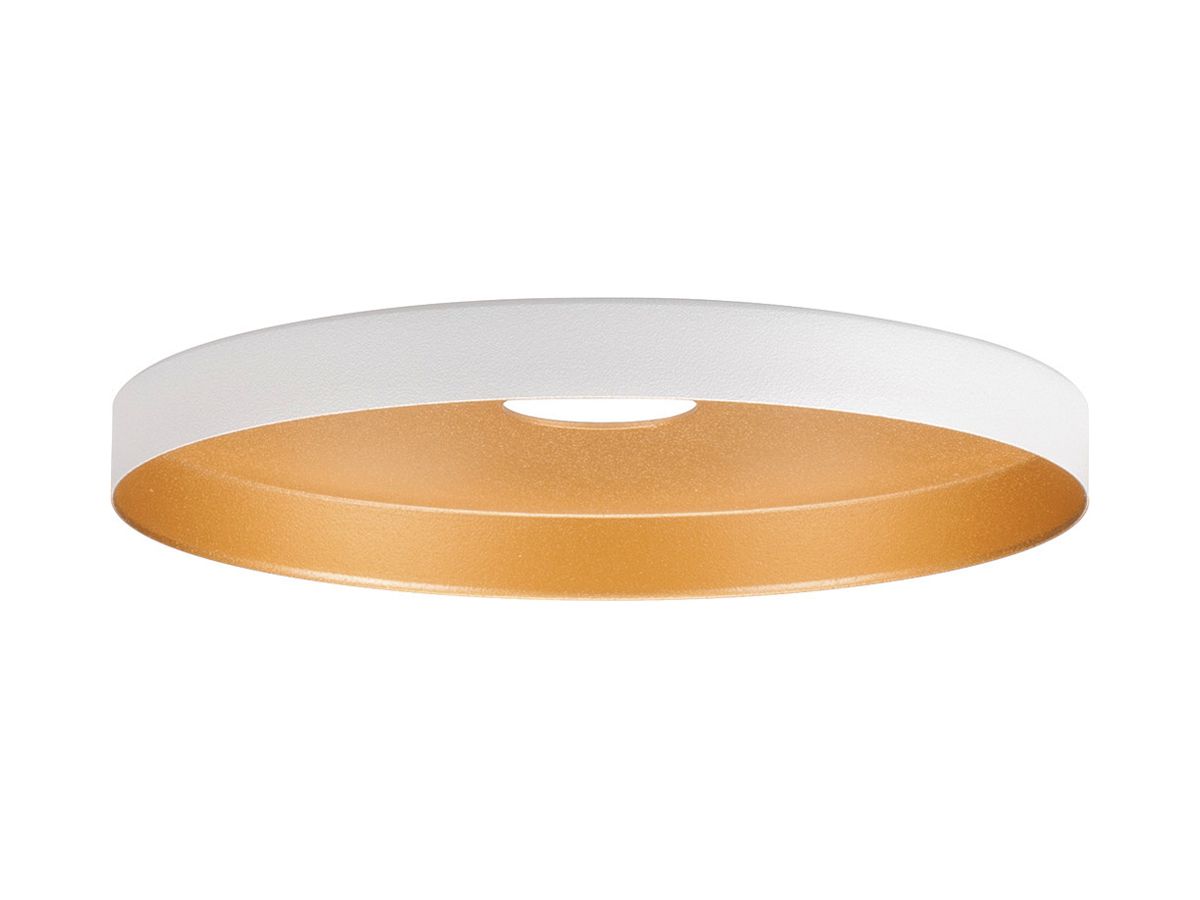 Leuchtenschirm SLV LALU PLATE Stahl Ø150×15mm weiss Gold unifarbig