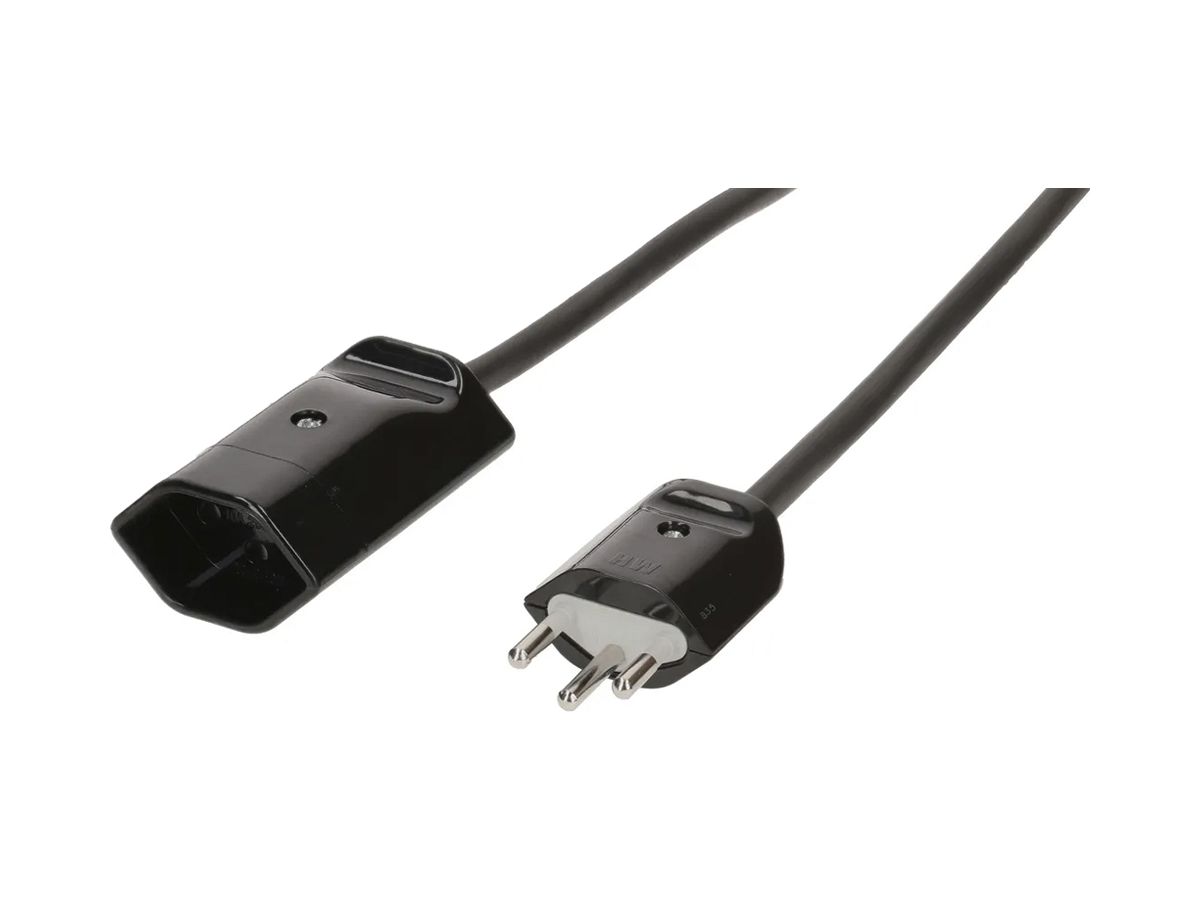 Verlängerungskabel MAX HAURI Td 3×1mm² 5m schwarz Stecker T12/13