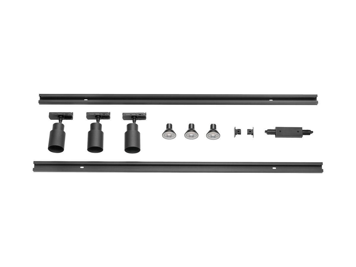 Leuchten-Set SLV PURI 2.0 GU10 1×6W DIM AD1PH schwarz 3 Stk