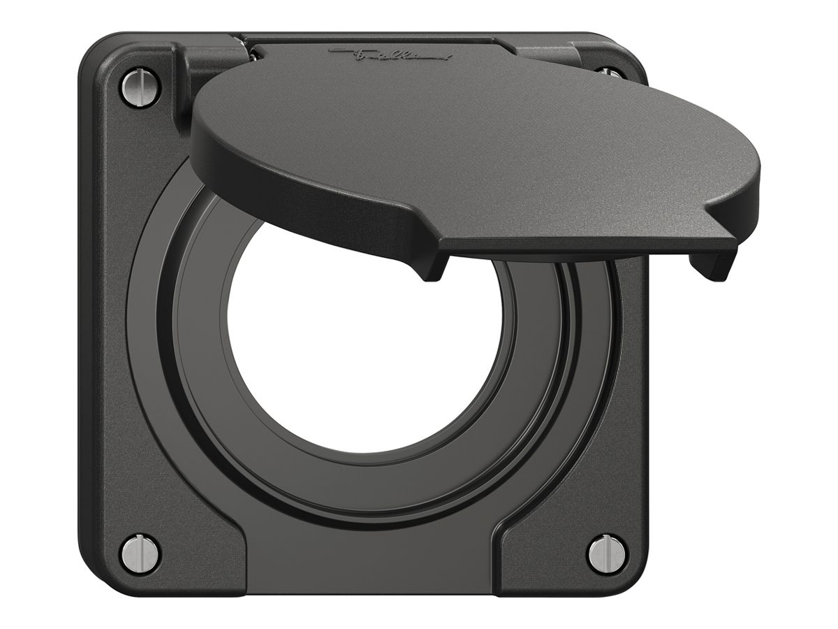 Deckel Feller IP21 für Schuko-Steckdose Dichtung schwarz 87×87mm schwarz