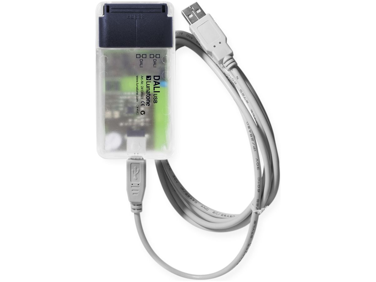 Interface Ervotech DALI-USB, für DALI Cockpit SW-Tool, mit Kabel, 102×51×30mm