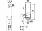 Schnellverleger BET 2056 F-Fuss Kunststoff 46…52mm 2×Kabel Stahl tfZn