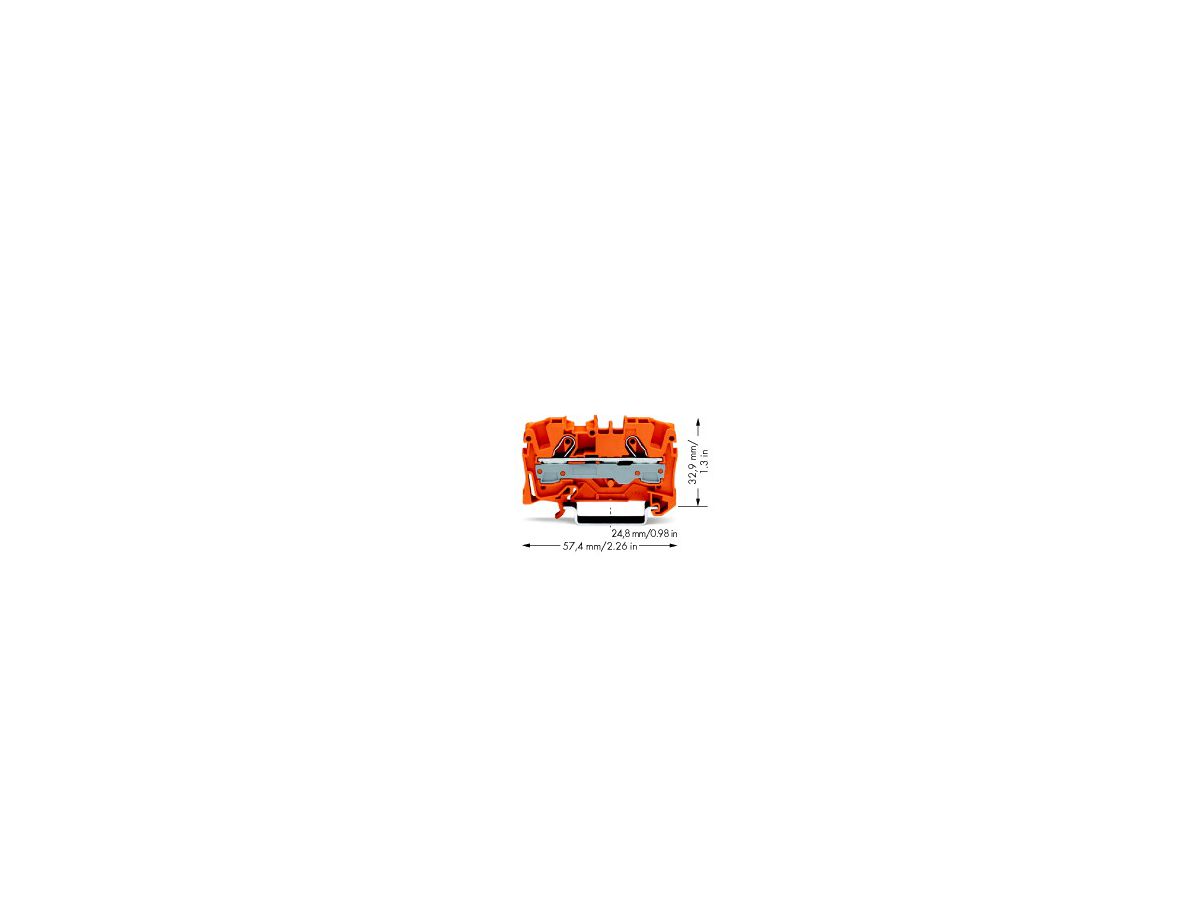 Durchgangsklemme WAGO TOPJOB-S 6mm² 2L orange Serie 2006