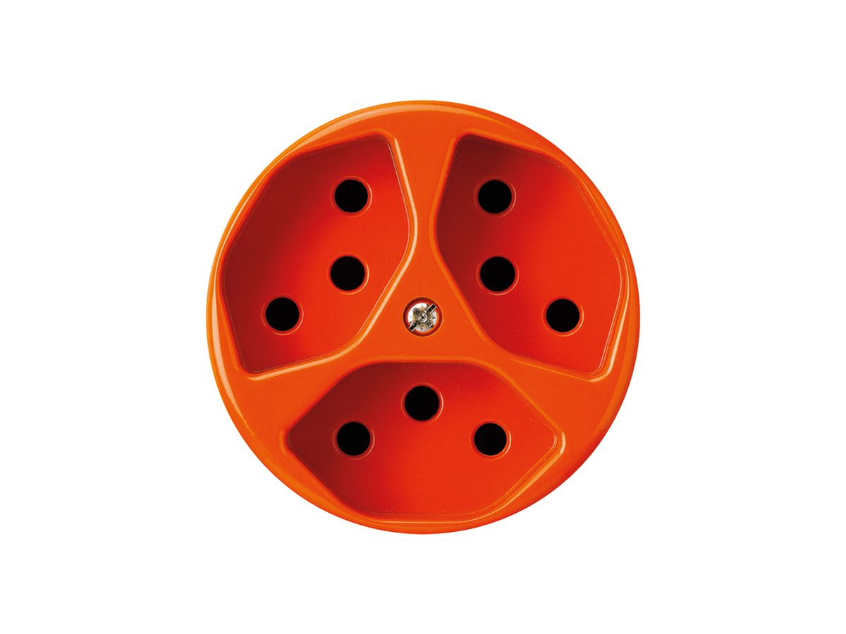 Einsatz zu UP-Steckdose basico 3×Typ 13 orange