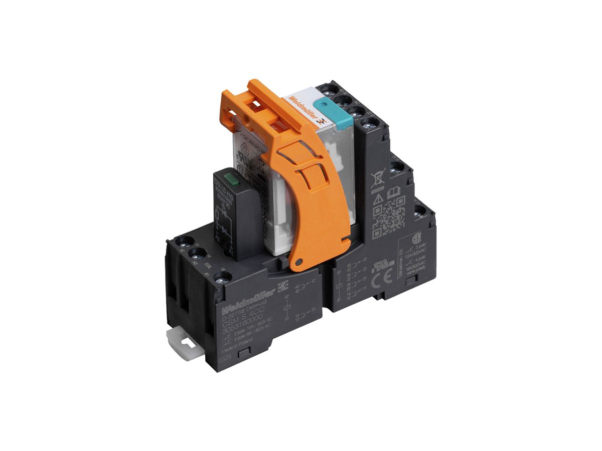 Relais WM CRMKIT S L/D 2CO 12A AgNi 19.2…26.4VDC LED Schraubanschluss RT I