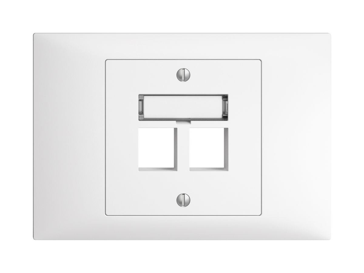 EB-Montageset EDIZIOdue BKE, Geradeauslass 2×Keystone weiss