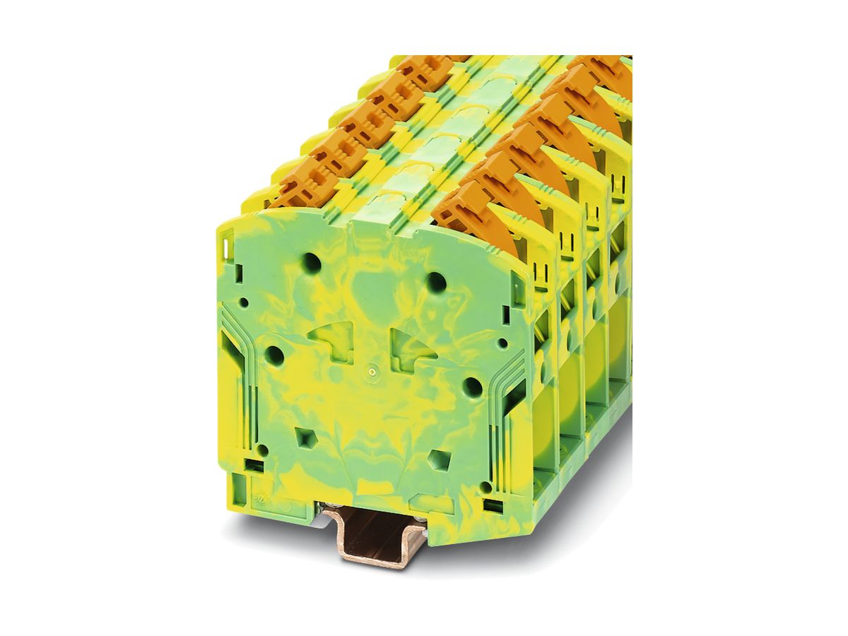 Schutzleiterklemme 25…95mm² Push-In grün/gelb