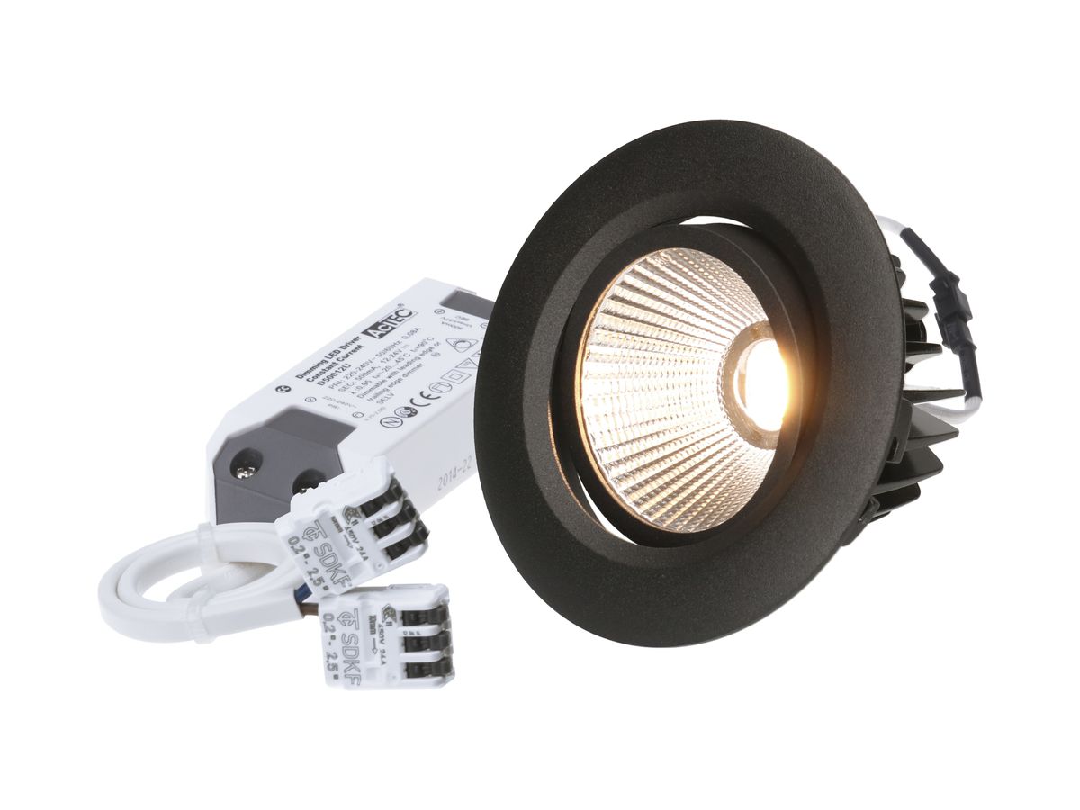 EB-LED-Spot AXO 10.5W 230V 960lm 930 Loch-Ø80mm schwarz matt 38°