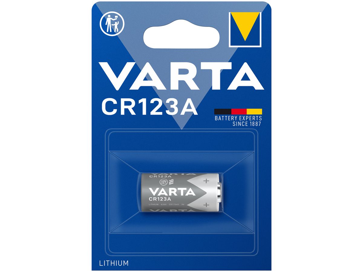 Batterie Lithium VARTA Photo CR123A 3V Blister à 1 Stück