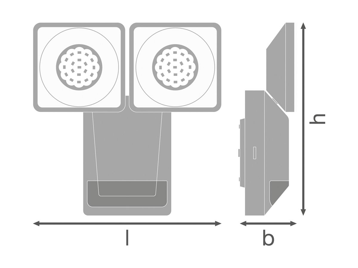 LED-Wandleuchte LDV ENDURA PRO SPOT SENSOR, 16W 840 IP55 anthrazit