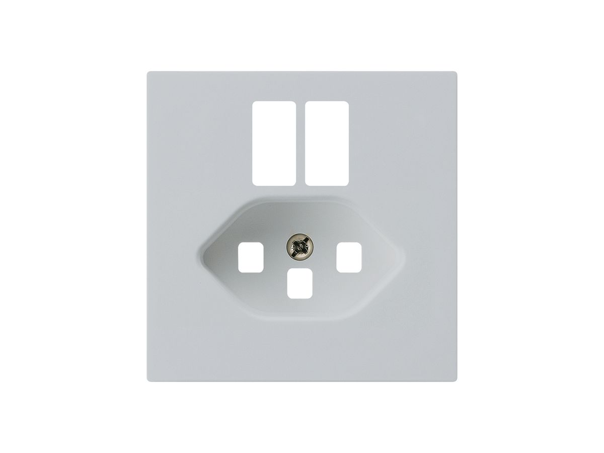 Frontplatte kallysto f.Steckdose 2×USB & T23 hellgrau
