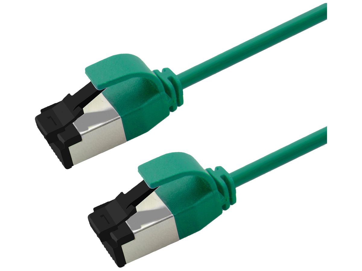 Patchkabel RJ45 ROLINE CAT8.1 S/FTP AWG28 1:1 LSZH grün 0.5m