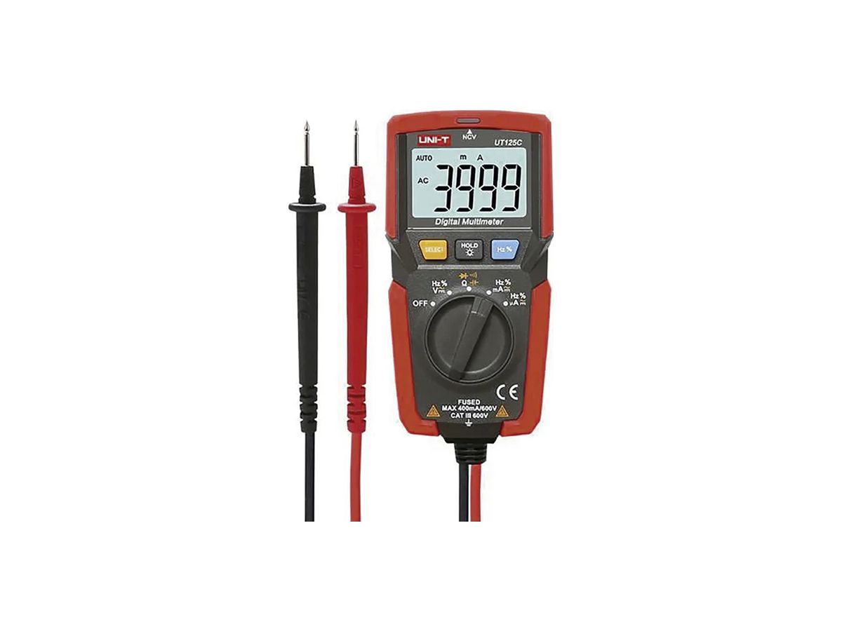 Multimeter UNI-TREND UT125C 600VUC 0.4A 40MOhm 100µF 6000kHz