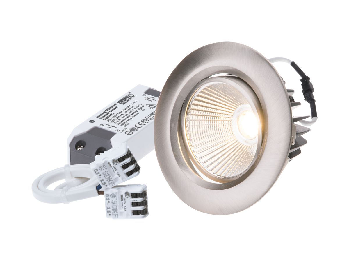 EB-LED-Spot AXO 10.5W 230V 960lm 930 Loch-Ø80mm nickel 38°