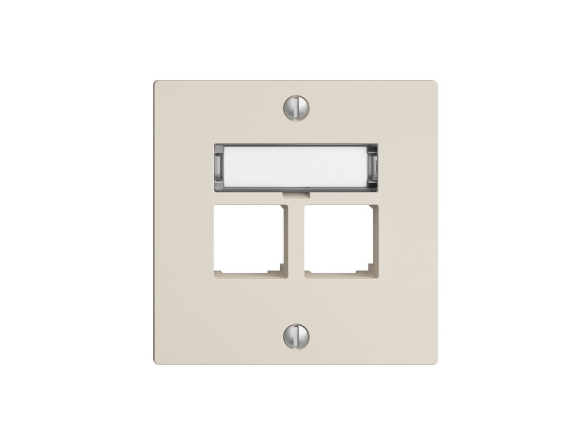 Montageset S-One EDIZIOdue F für 2×RJ45 gerade, crema