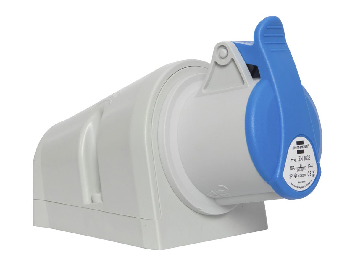 AP-Wandsteckdose Brennenstuhl CEE 16A 2L+PE 230V 6h blau 160×78×102mm IP44