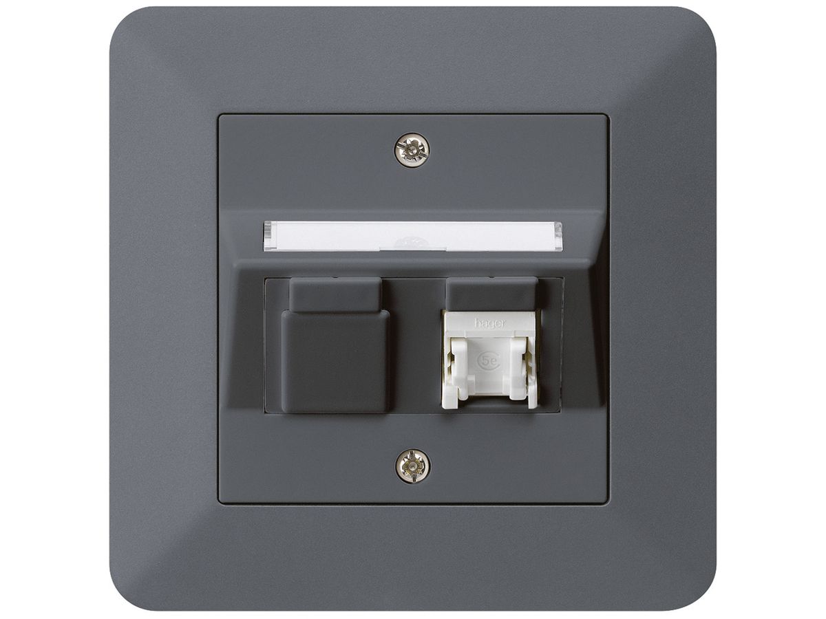 UP-Dose kallysto.trend C Kat.5e 1RJ45/u anthrazit