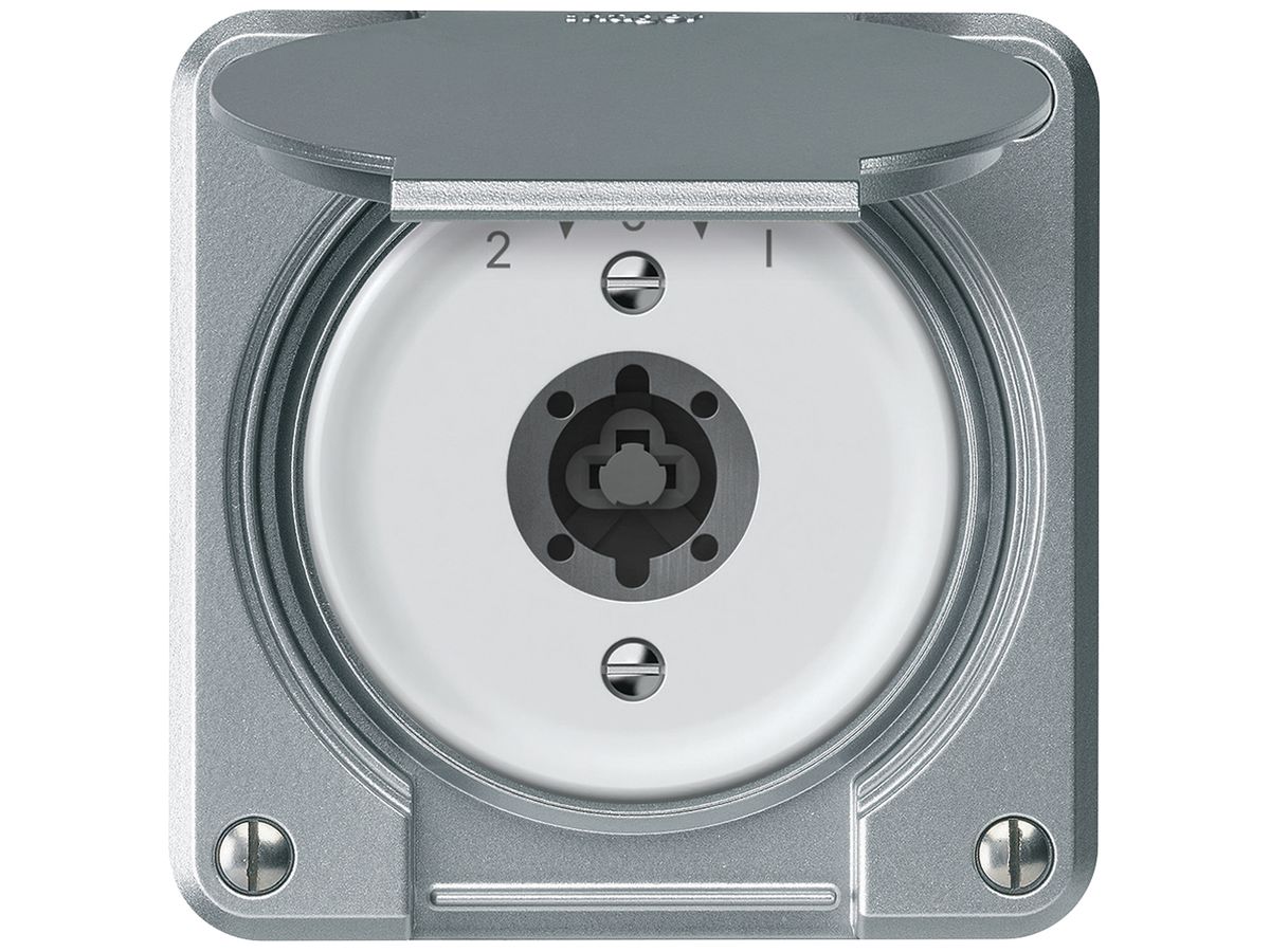 Schlüsselschwenktaster robusto 1P 2NO 2CO 20A 250V 86×86mm Aluminium