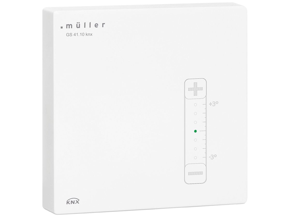 AP-Multisensor KNX müller GS 41.11 CO2/aL/rF/Temp/TP 5×DI/AI Regler weiss