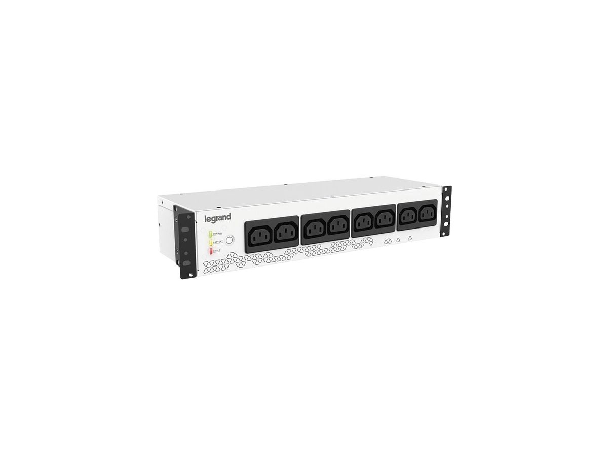 USV-Anlage Legrand KEOR PDU 19" Rack 2U, 1L/1L, 800VA/480W, 3min à 80%, ws