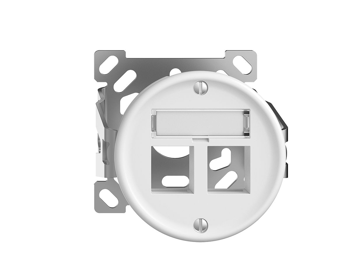 AP-Montageset Sdue, Geradeauslass für 2×Keystone weiss